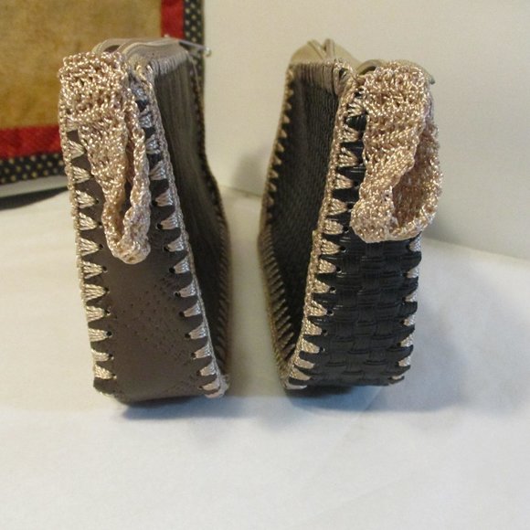 Lot of 2 Handmade Brown Ladies or Mens Pouches Make-up Cases Wallet - Picture 3 of 9